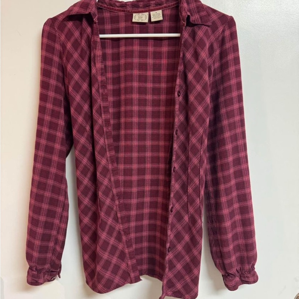 Junior’s Sz M Vintage DCC Maroon/Red Blouse
